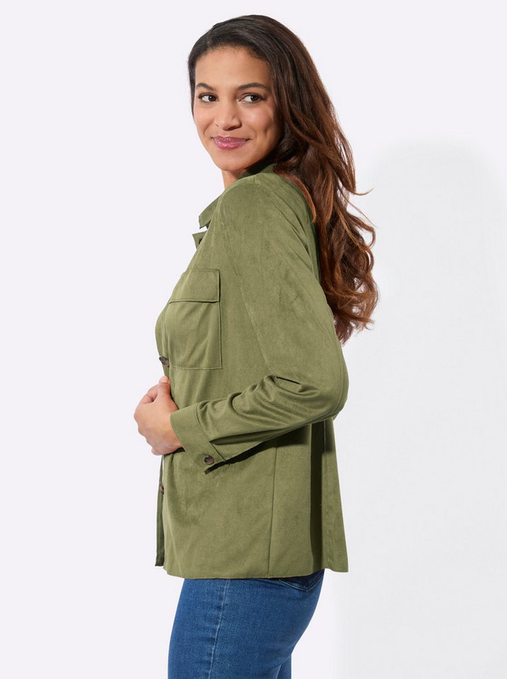 Witt Blusenblazer Lederimitat-Blazer Langarm – Bild 4 von 5