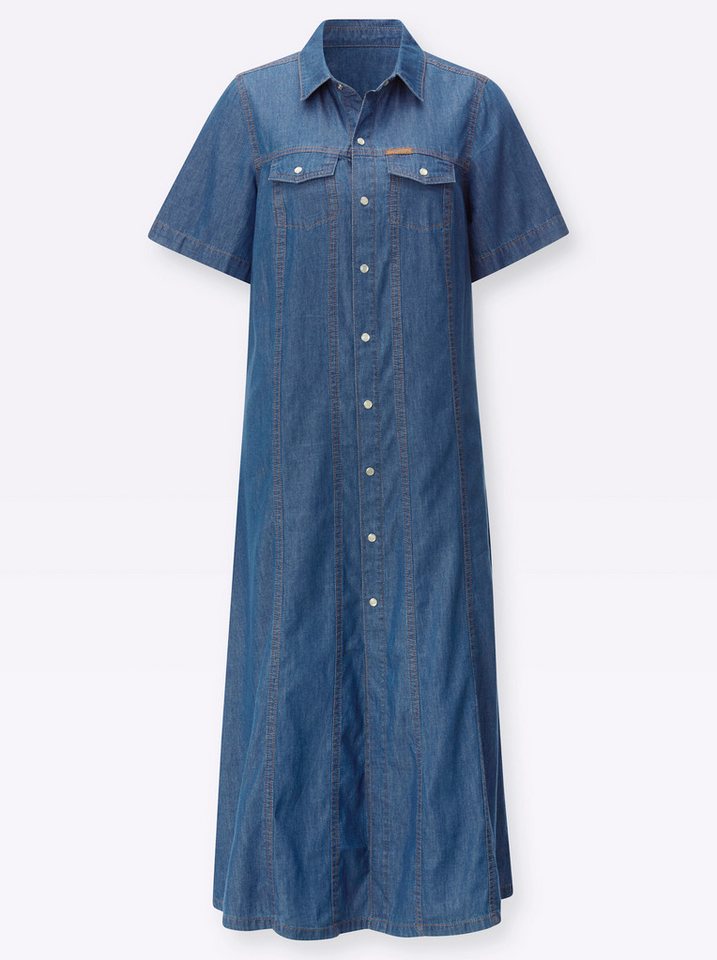 Witt Etuikleid Jeans-Kleid Kurzarm – Bild 4 von 5
