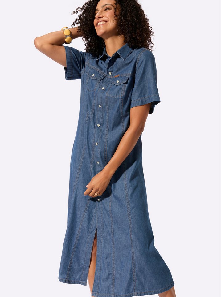 Witt Etuikleid Jeans-Kleid Kurzarm – Bild 5 von 5