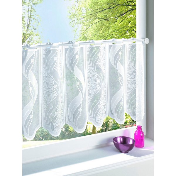 Witt Gardine Fensterbehang, Stangendurchzug, halbtransparent, Fensterbehang