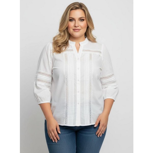 Witt Klassische Bluse Baumwoll-Bluse 3/4-Arm