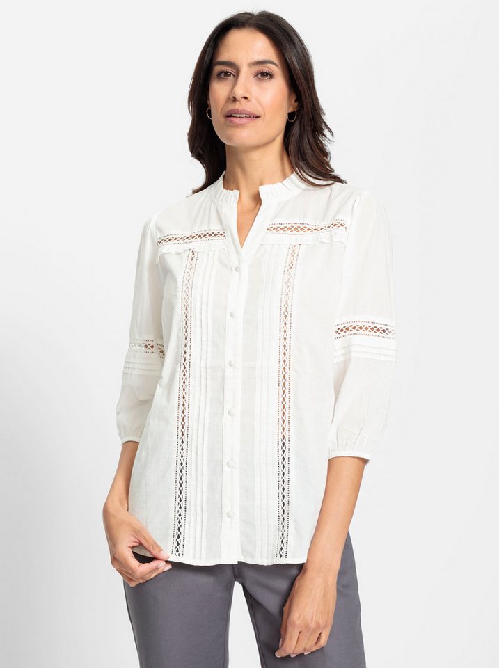 Witt Klassische Bluse Baumwoll-Bluse 3/4-Arm – Bild 4 von 5