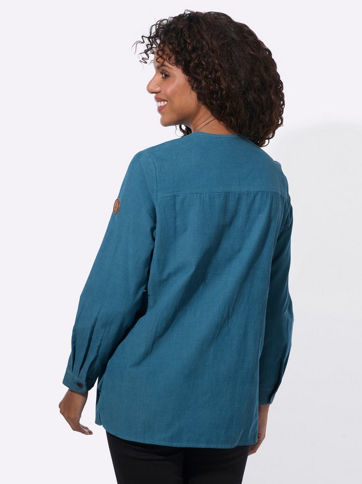 Witt Klassische Bluse Cord-Bluse Langarm – Bild 2 von 5