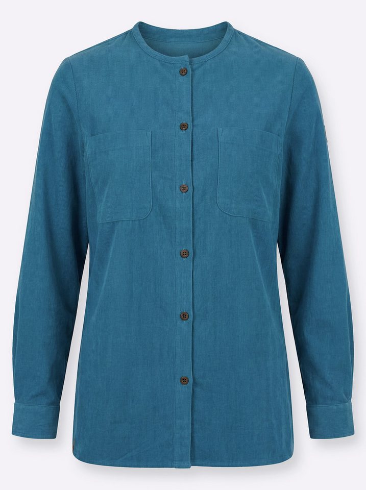 Witt Klassische Bluse Cord-Bluse Langarm – Bild 3 von 5