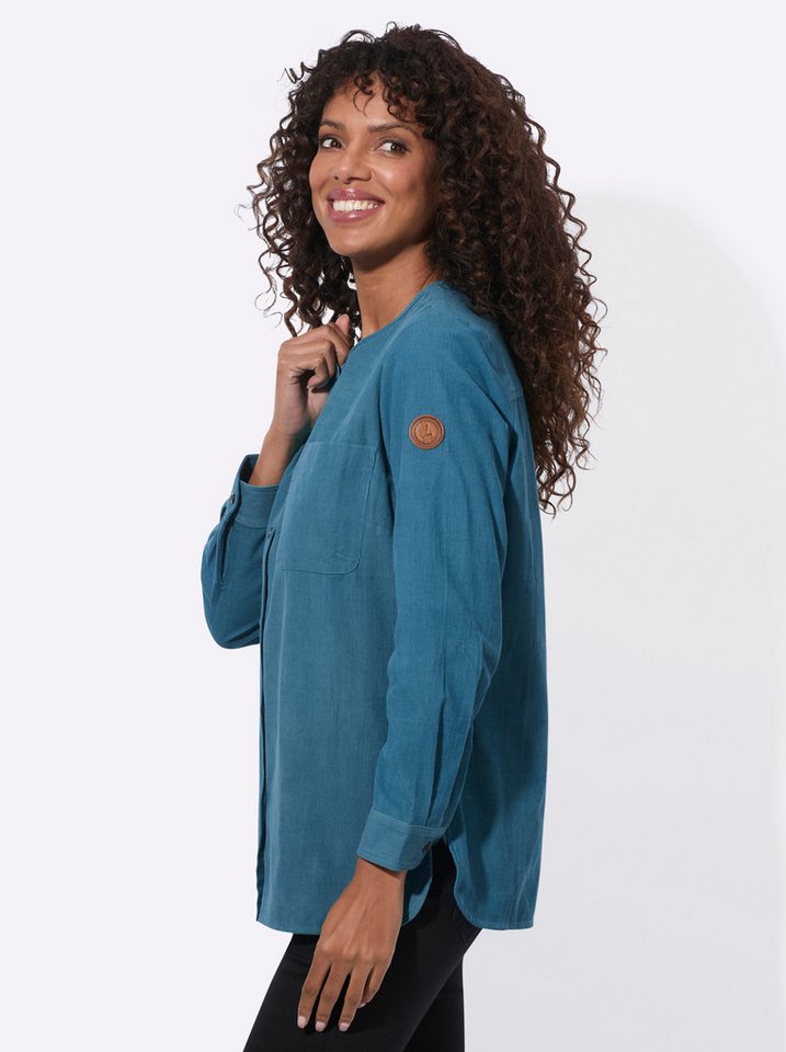 Witt Klassische Bluse Cord-Bluse Langarm – Bild 4 von 5
