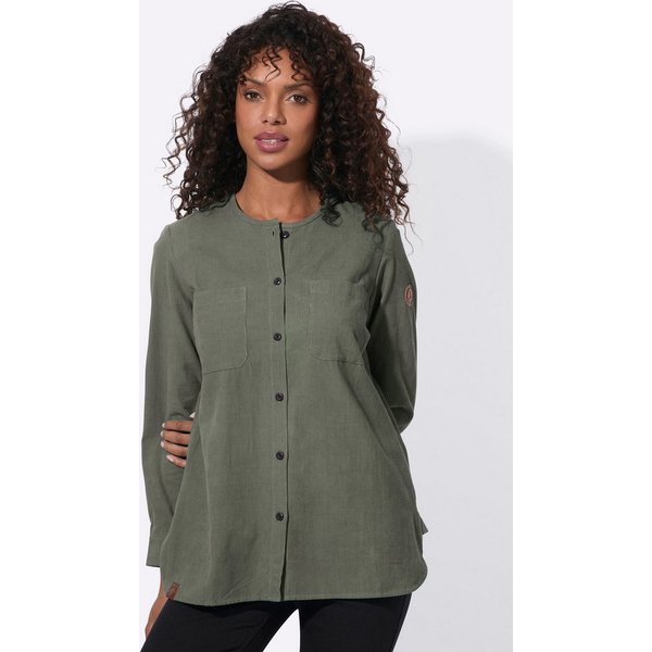 Witt Klassische Bluse Cord-Bluse Langarm