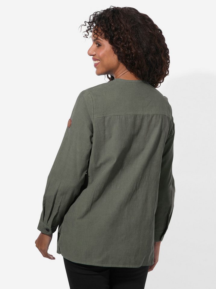 Witt Klassische Bluse Cord-Bluse Langarm – Bild 2 von 5