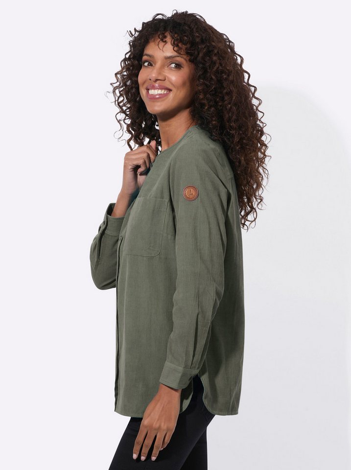Witt Klassische Bluse Cord-Bluse Langarm – Bild 4 von 5