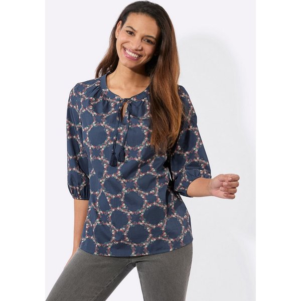 Witt Klassische Bluse Druck-Bluse 3/4-Arm