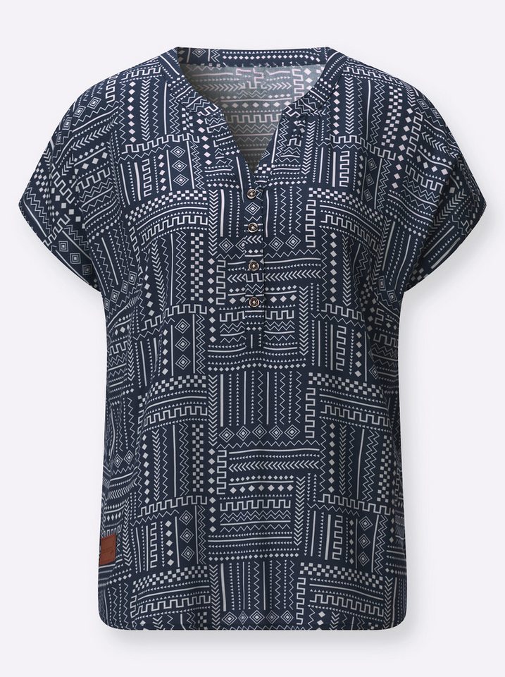 Witt Klassische Bluse Druck-Bluse Kurzarm – Bild 2 von 5