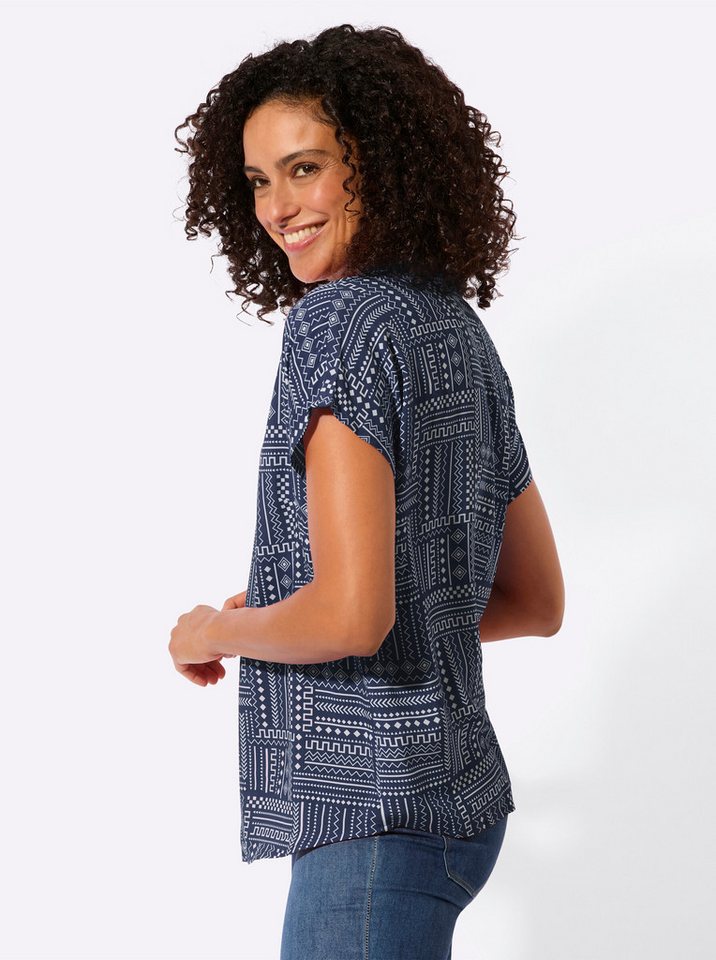 Witt Klassische Bluse Druck-Bluse Kurzarm – Bild 5 von 5