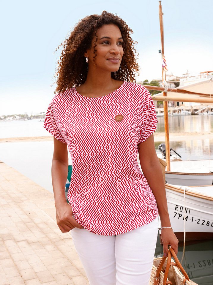 Witt Klassische Bluse Druck-Bluse Kurzarm – Bild 3 von 5