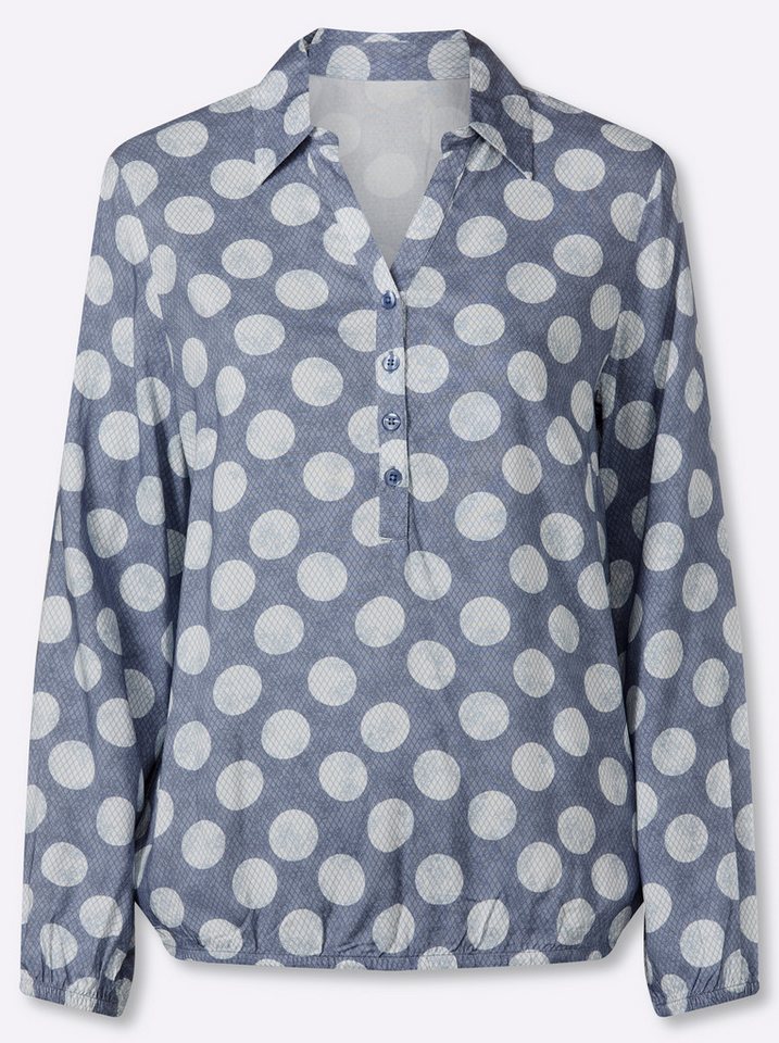 Witt Klassische Bluse Druck-Bluse Langarm – Bild 5 von 5