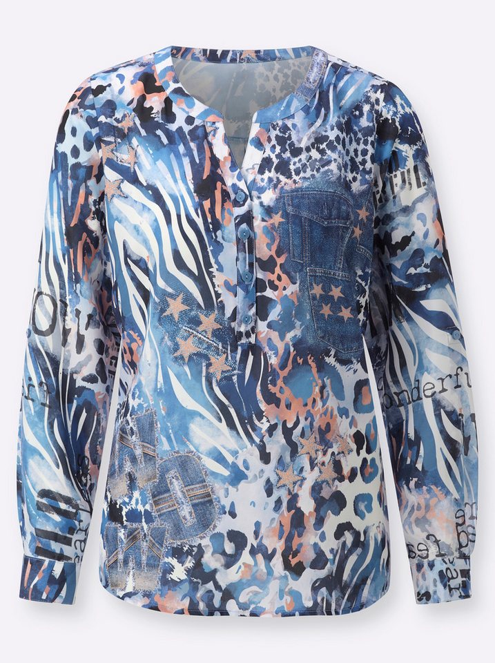 Witt Klassische Bluse Druckbluse Langarm – Bild 4 von 4