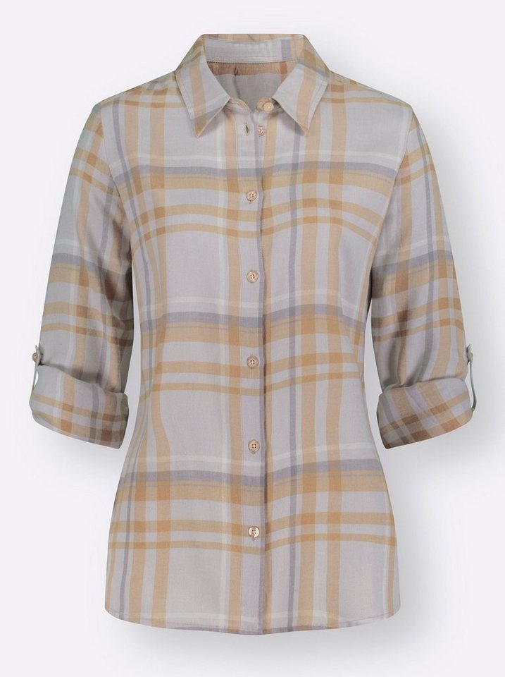 Witt Klassische Bluse Flanell-Bluse Langarm – Bild 3 von 3