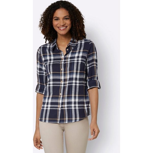 Witt Klassische Bluse Flanell-Bluse Langarm