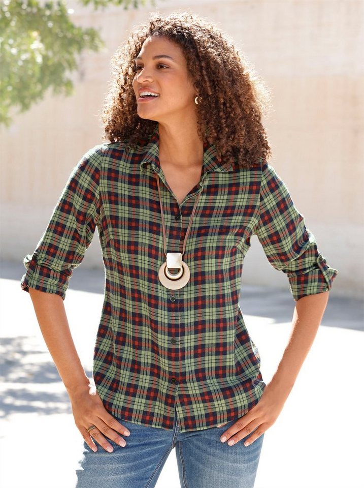 Witt Klassische Bluse Flanell-Bluse Langarm – Bild 3 von 4