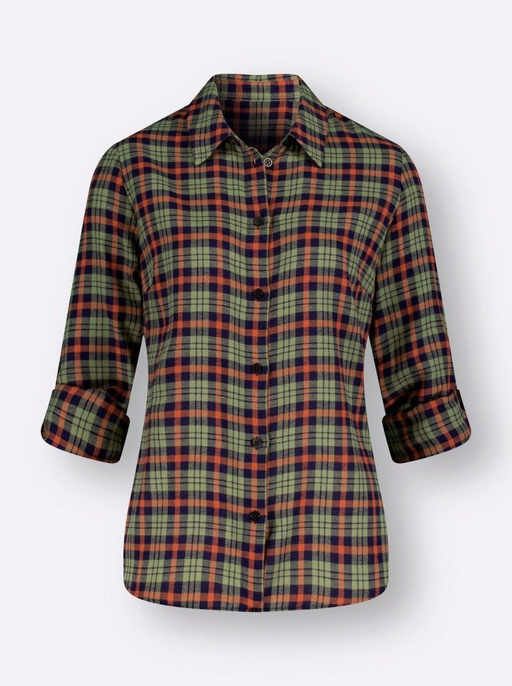 Witt Klassische Bluse Flanell-Bluse Langarm – Bild 4 von 4