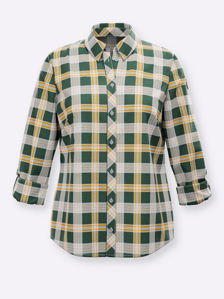 Witt Klassische Bluse Flanell-Bluse Langarm – Bild 4 von 5