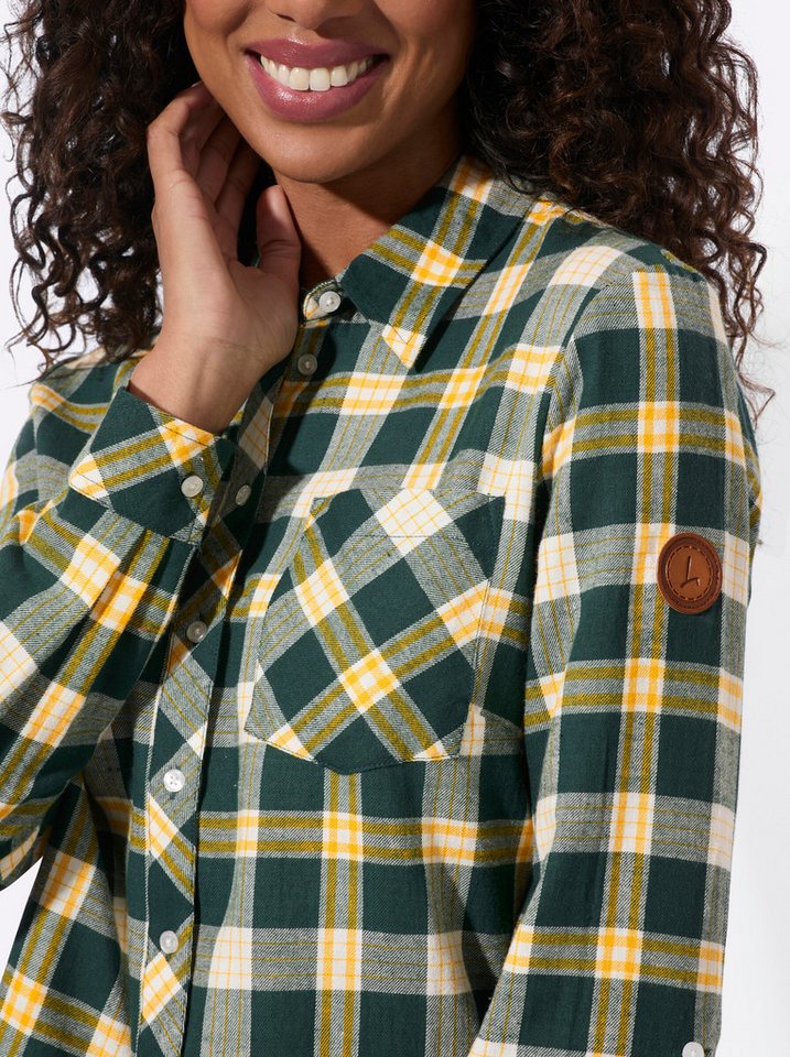 Witt Klassische Bluse Flanell-Bluse Langarm – Bild 5 von 5