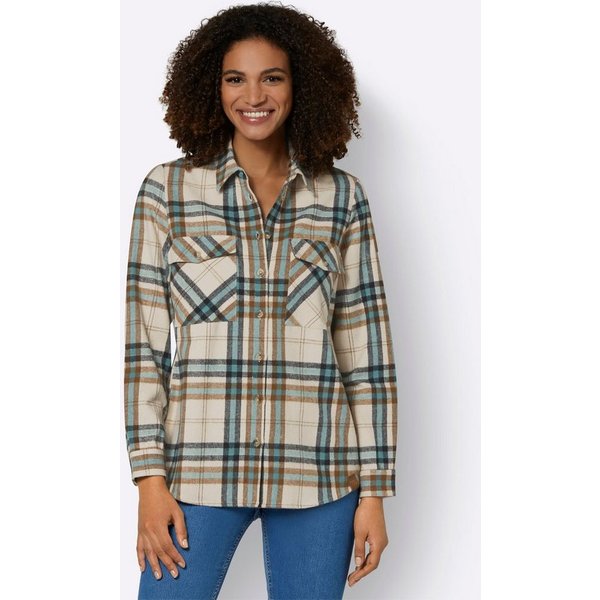 Witt Klassische Bluse Flanell-Bluse Langarm