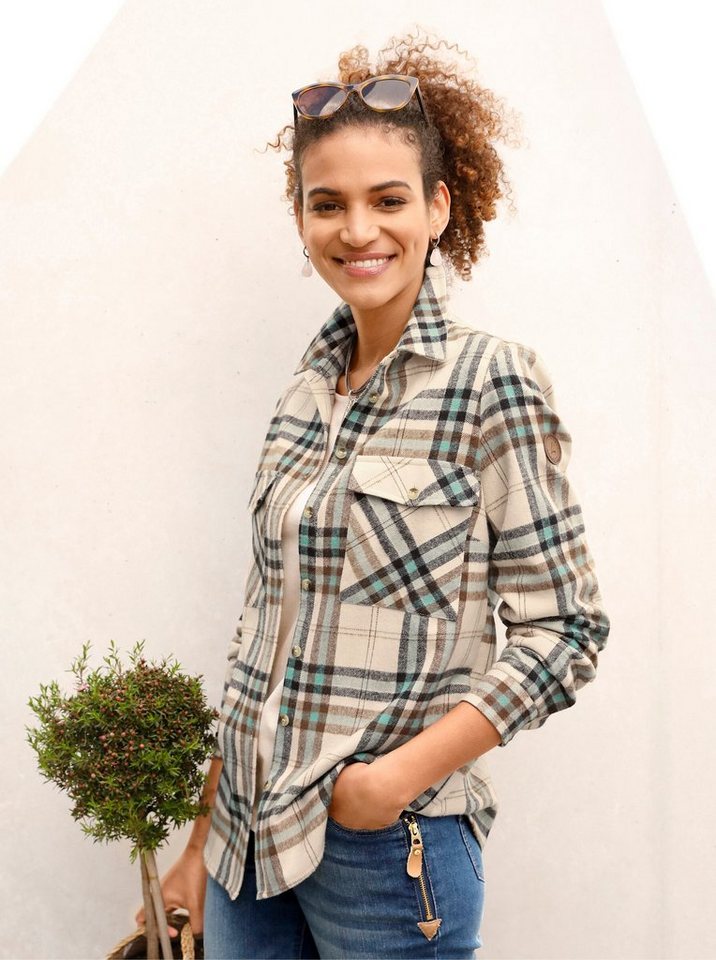Witt Klassische Bluse Flanell-Bluse Langarm – Bild 3 von 4