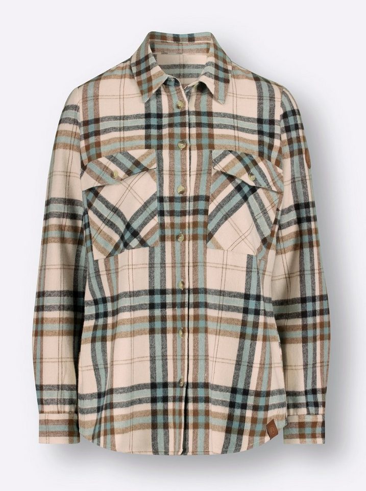 Witt Klassische Bluse Flanell-Bluse Langarm – Bild 4 von 4