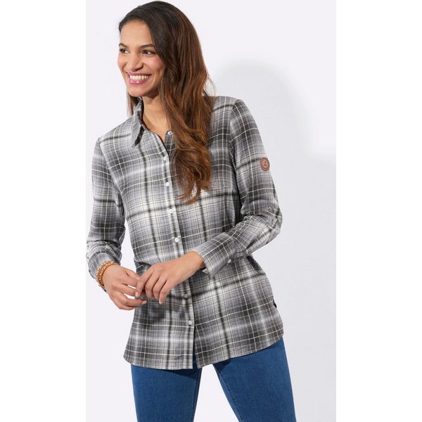 Witt Klassische Bluse Flanell-Bluse Langarm