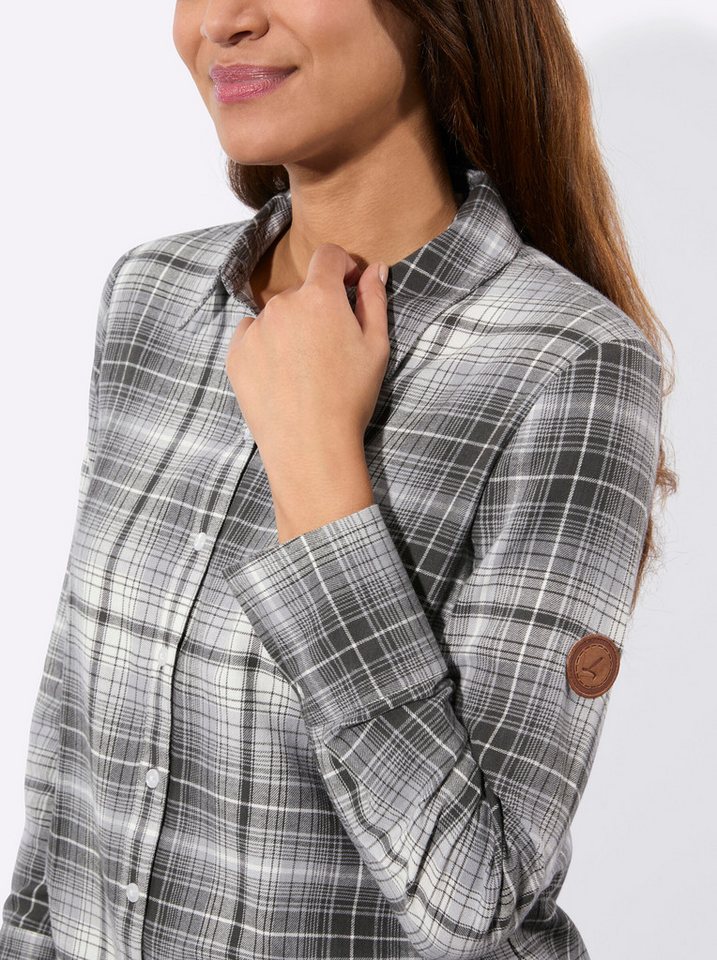 Witt Klassische Bluse Flanell-Bluse Langarm – Bild 4 von 5