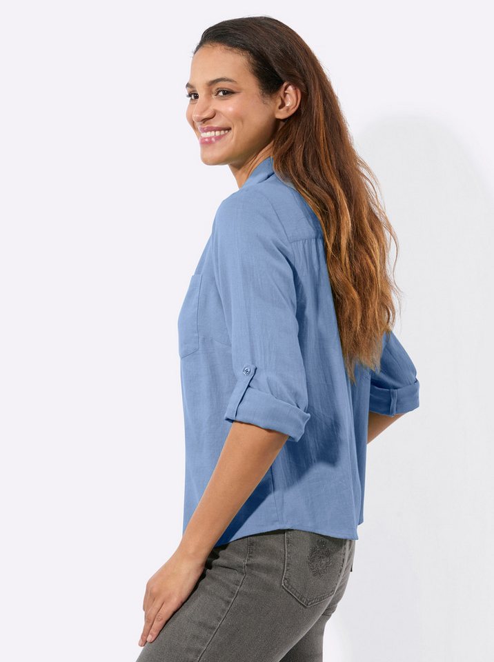 Witt Klassische Bluse Flanell-Bluse Langarm – Bild 4 von 5