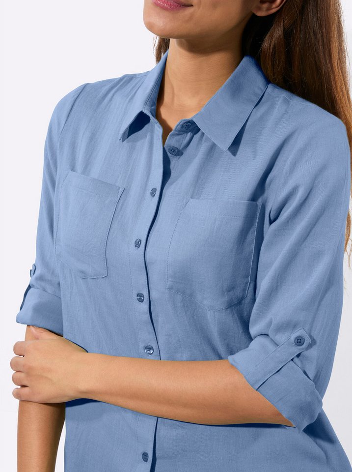 Witt Klassische Bluse Flanell-Bluse Langarm – Bild 5 von 5