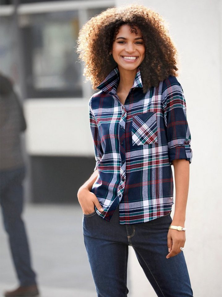 Witt Klassische Bluse Flanell-Bluse Langarm – Bild 3 von 4