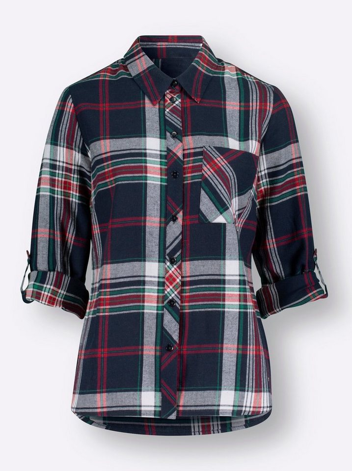 Witt Klassische Bluse Flanell-Bluse Langarm – Bild 4 von 4