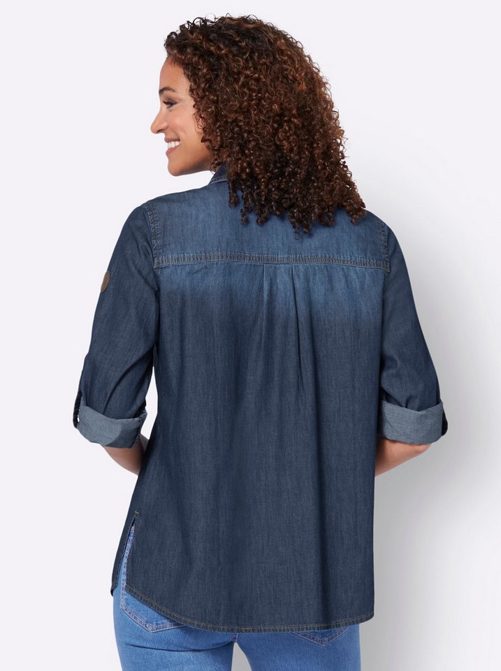 Witt Klassische Bluse Jeansbluse Langarm – Bild 3 von 4
