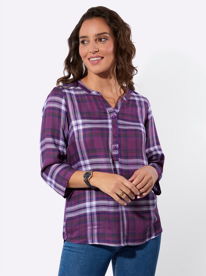 Witt Klassische Bluse Karo-Bluse 3/4-Arm – Bild 2 von 5