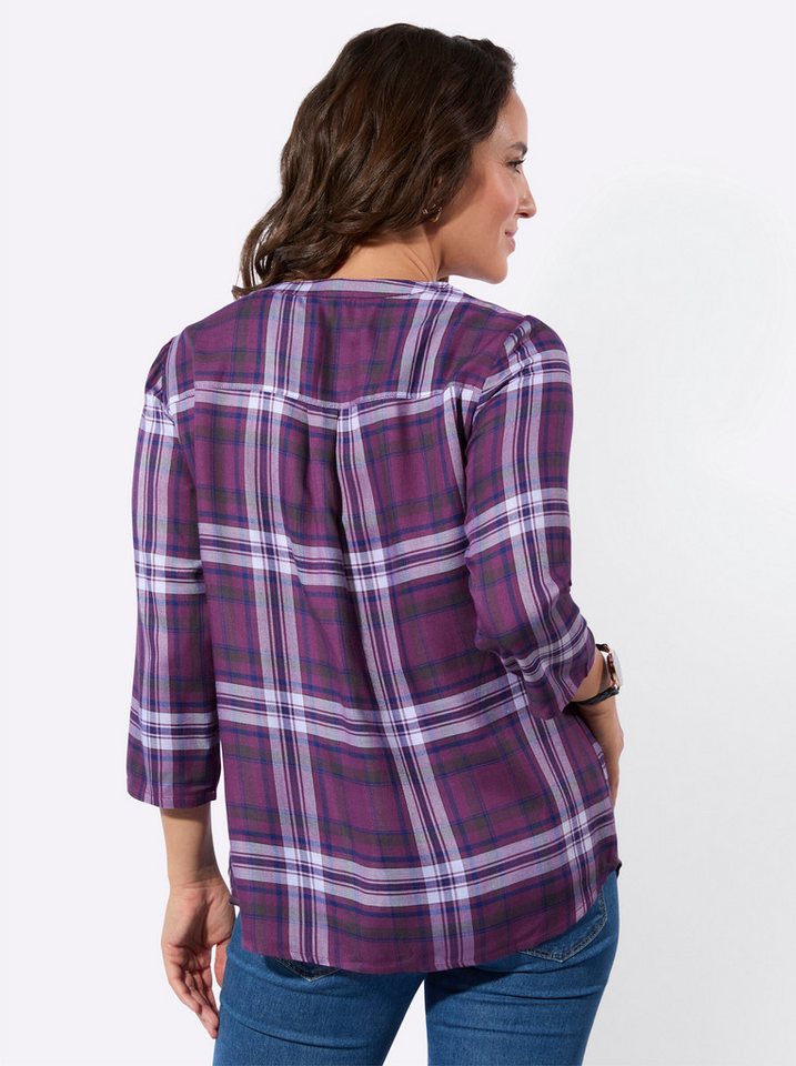 Witt Klassische Bluse Karo-Bluse 3/4-Arm – Bild 3 von 5