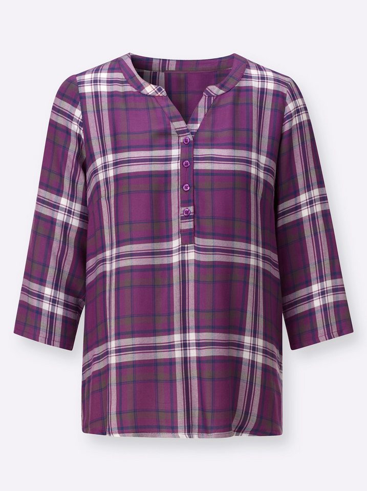 Witt Klassische Bluse Karo-Bluse 3/4-Arm – Bild 5 von 5
