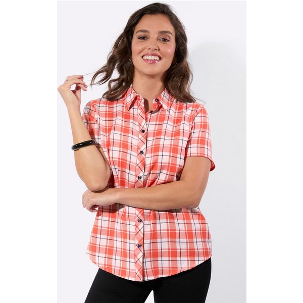 Witt Klassische Bluse Karo-Bluse Kurzarm