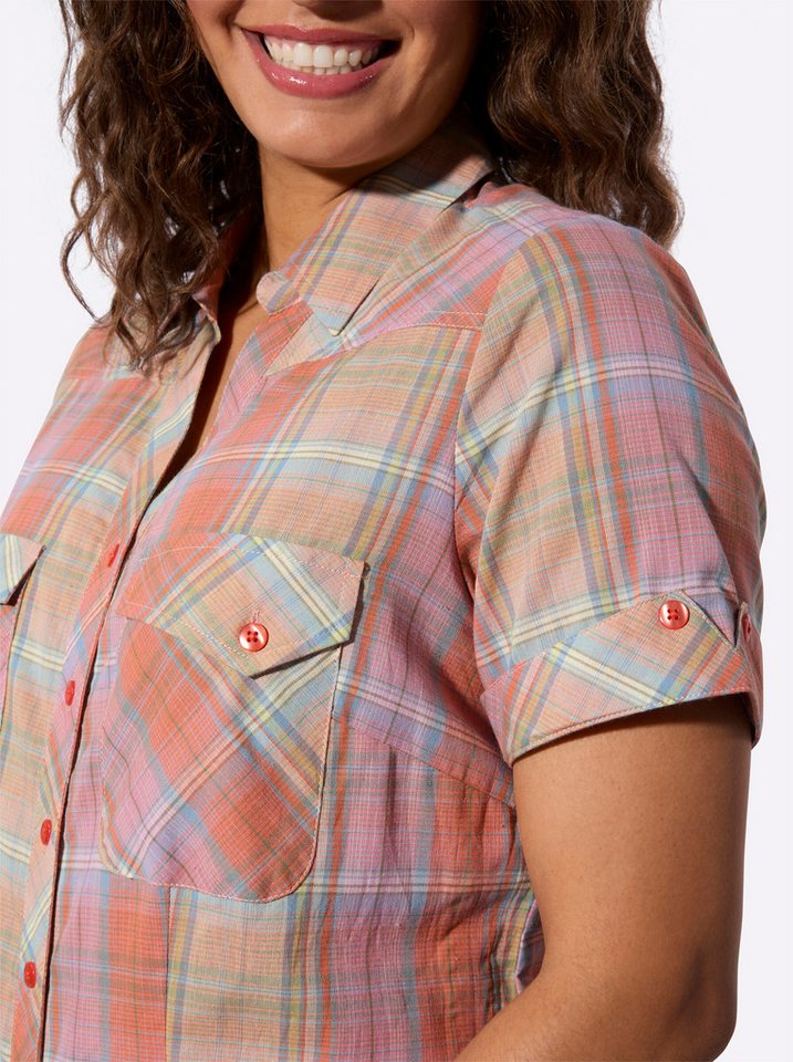 Witt Klassische Bluse Karo-Bluse Kurzarm – Bild 5 von 5