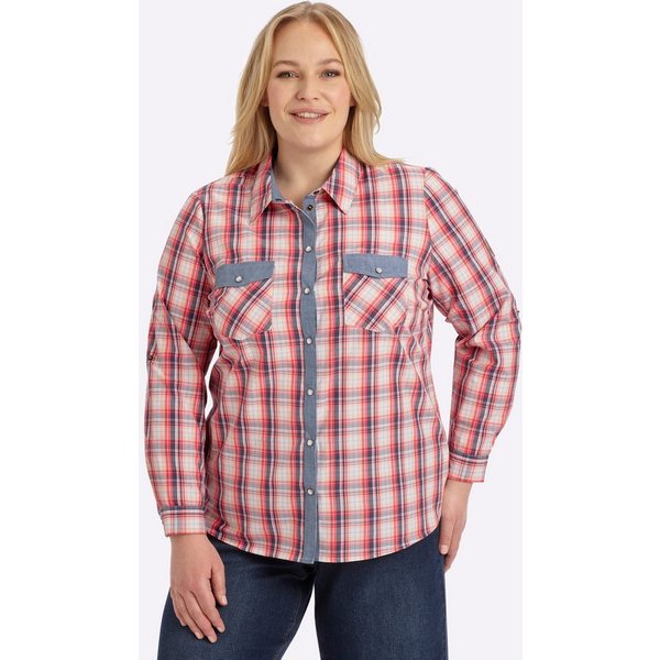 Witt Klassische Bluse Karo-Bluse Langarm