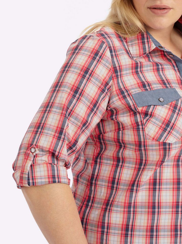 Witt Klassische Bluse Karo-Bluse Langarm – Bild 4 von 5