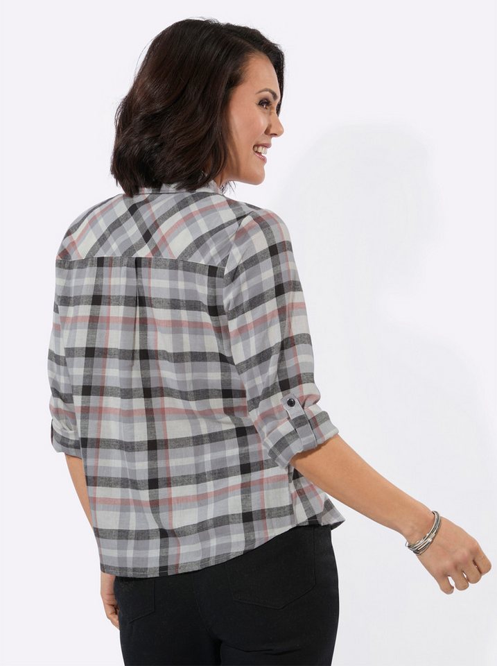 Witt Klassische Bluse Karo-Bluse Langarm – Bild 2 von 5