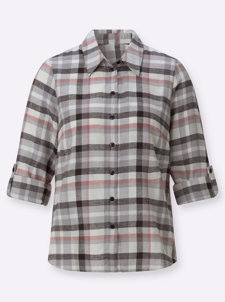 Witt Klassische Bluse Karo-Bluse Langarm – Bild 3 von 5