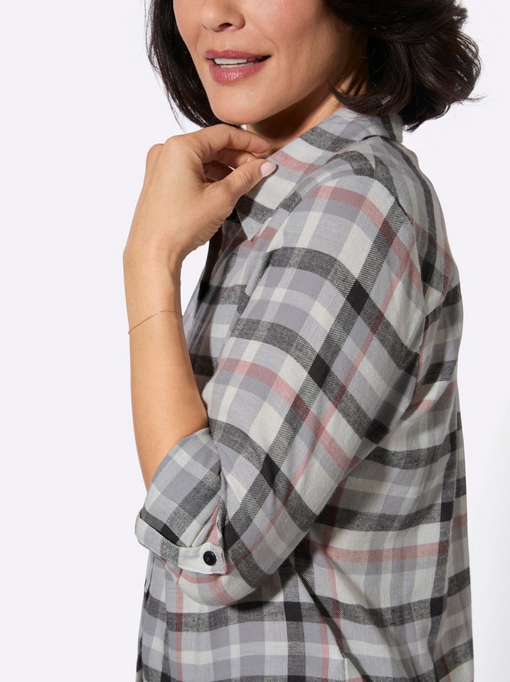 Witt Klassische Bluse Karo-Bluse Langarm – Bild 4 von 5