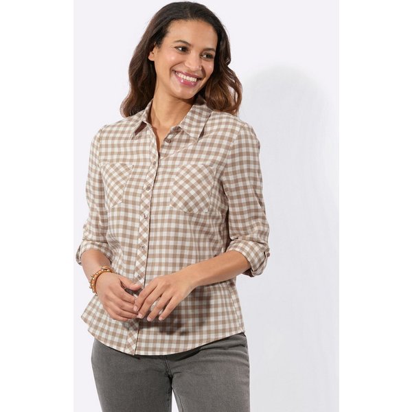 Witt Klassische Bluse Karo-Flanellbluse Langarm