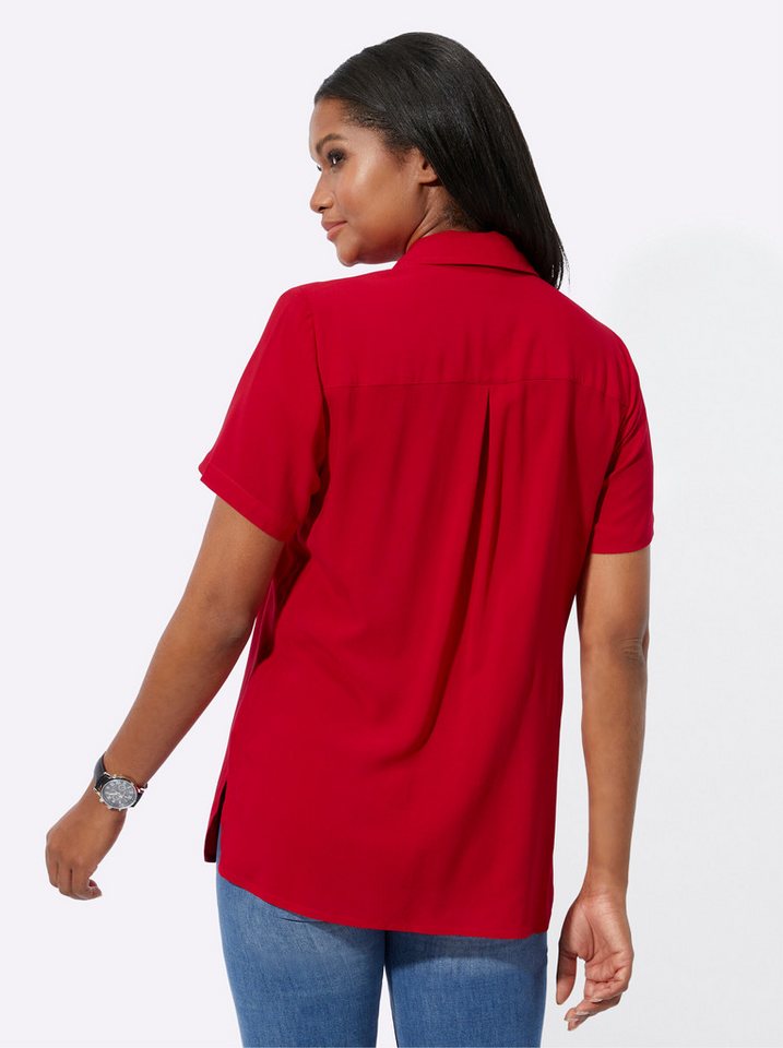 Witt Klassische Bluse Longbluse Kurzarm – Bild 2 von 4