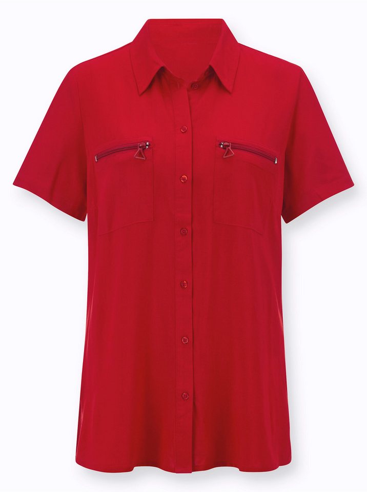 Witt Klassische Bluse Longbluse Kurzarm – Bild 4 von 4