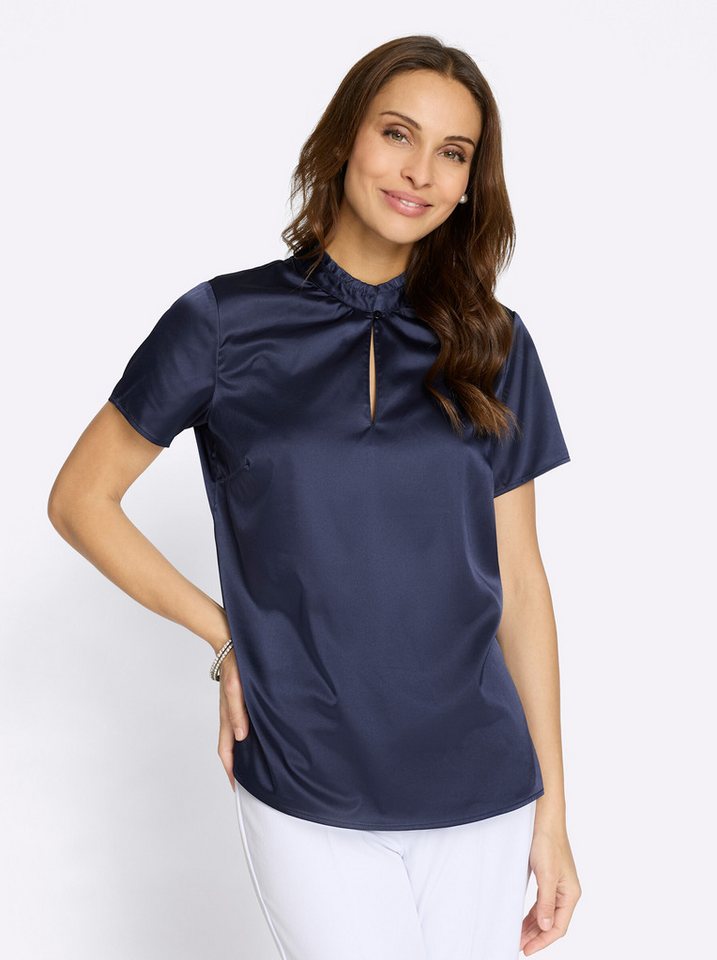 Witt Klassische Bluse Satin-Bluse Kurzarm – Bild 2 von 5