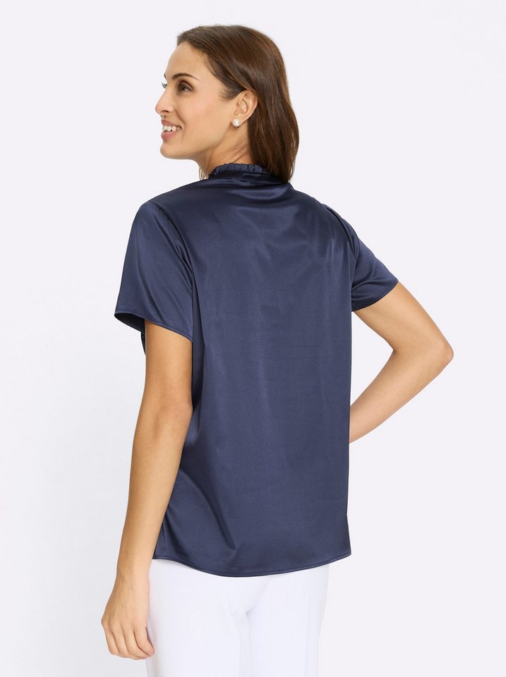 Witt Klassische Bluse Satin-Bluse Kurzarm – Bild 3 von 5