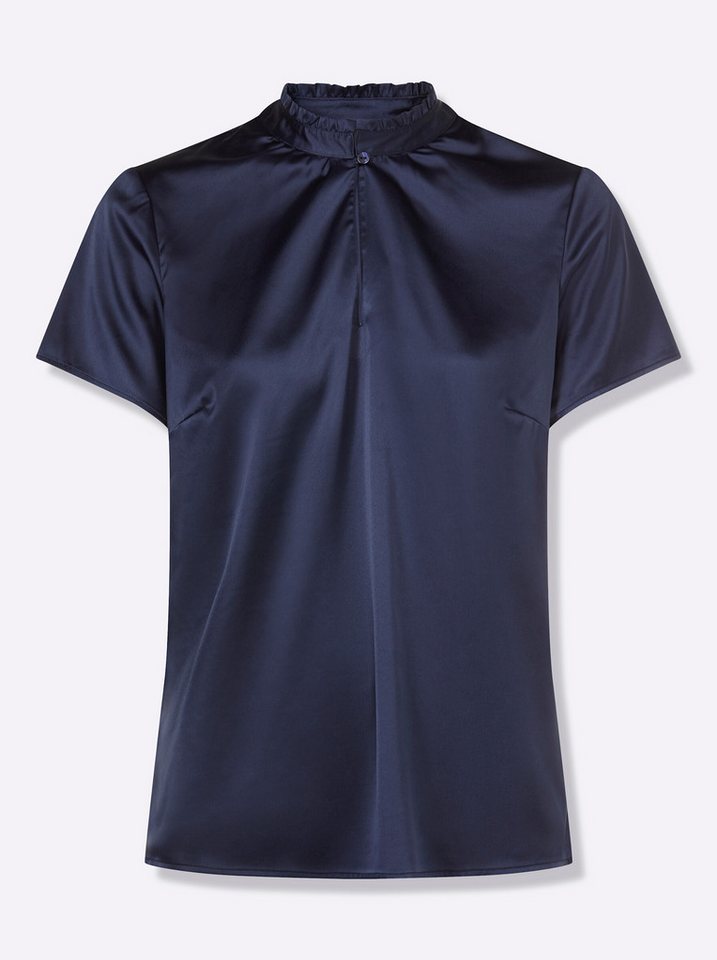 Witt Klassische Bluse Satin-Bluse Kurzarm – Bild 5 von 5